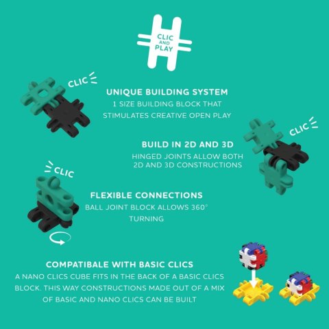 Nano Clics - Kreatywni Budowniczowie - 125 el.