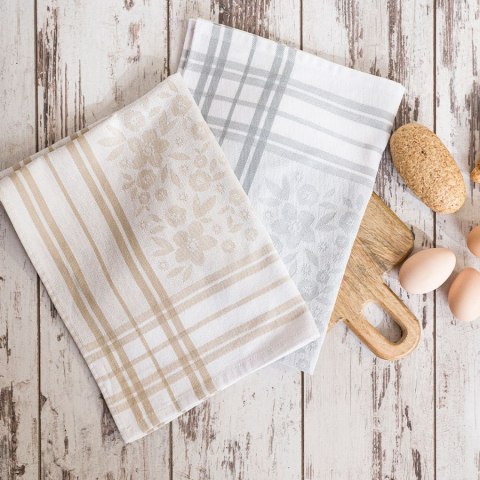 FIOŁKA Ścierka kuchenna, rozmiar 50x70cm, kolor beżowy 002 (promocja)