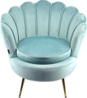Krzesło Fotel Muszla Lugano DONNA VELVET MINT