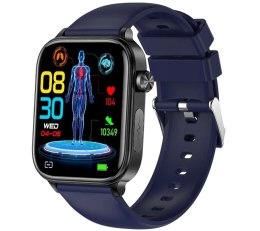 Smartwatch Męski Rubicon RNCF33 BLACK + Pasek Granatowy