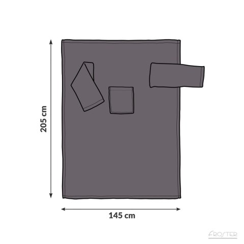 Kocyk Szlafrok Grafit koc z rękawami szary POLSKI