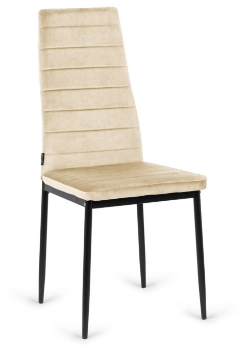 Krzesło tapicerowane VALVA LINE VELVET BEIGE