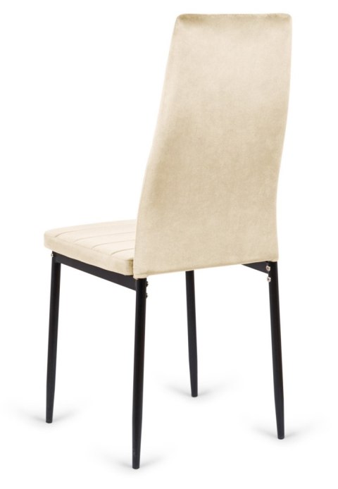 Krzesło tapicerowane VALVA LINE VELVET BEIGE