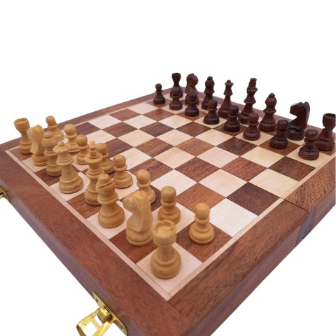 Klasyczne szachy drewniane magnetyczne - 30x30cm - G614