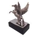 Pegaz - figurka dekoracyjna aluminiowa na podstawie stalowo-drewnianej - NI9935