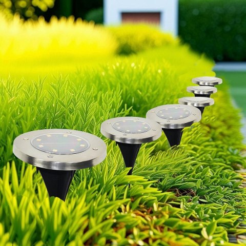LAMPA SOLARNA 8 LED SMD DO WBICIA W PODŁOŻE KPL.12SZT