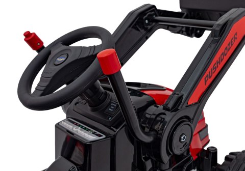 Koparka Traktor na akumulator dla dzieci Czerwony + Ruchome Ramię Łyżka + Pilot + Wolny Start + Radio FM + LED