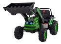 Koparka Traktor na akumulator dla dzieci Zielony + Ruchome Ramię Łyżka + Pilot + Wolny Start + Radio FM + LED