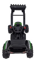 Koparka Traktor na akumulator dla dzieci Zielony + Ruchome Ramię Łyżka + Pilot + Wolny Start + Radio FM + LED
