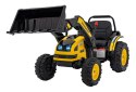 Koparka Traktor na akumulator dla dzieci Żółty + Ruchome Ramię Łyżka + Pilot + Wolny Start + Radio FM + LED