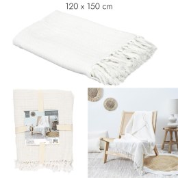Koc/Pled Waffle biały