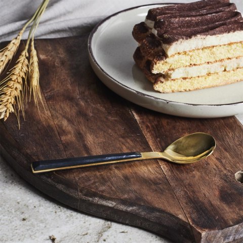 Zestaw 4 łyżeczek deserowych Charlotte złote/czarne