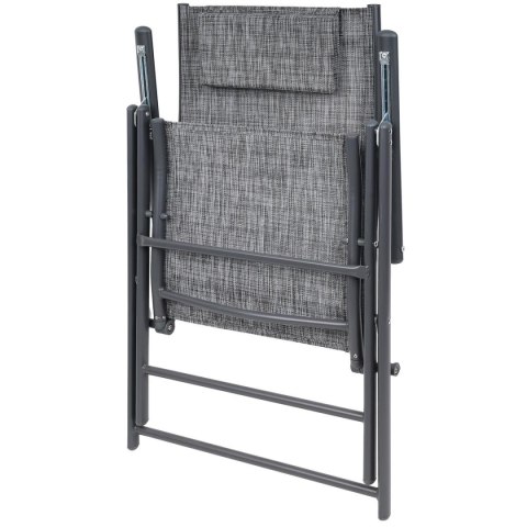 KRZESŁO OGRODOWE 57x68x106CM 2xTEXTLINE 7-POZYCYJNE Z PODUSZKĄ KPL.2SZT