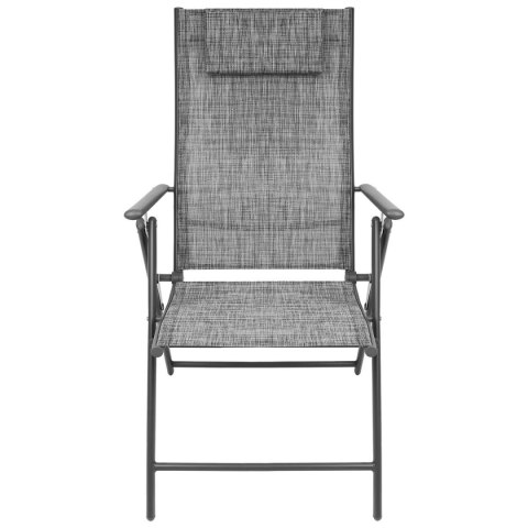 KRZESŁO OGRODOWE 57x68x106CM 2xTEXTLINE 7-POZYCYJNE Z PODUSZKĄ KPL.2SZT