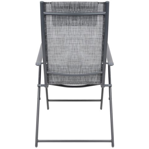 KRZESŁO OGRODOWE 57x68x106CM 2xTEXTLINE 7-POZYCYJNE Z PODUSZKĄ KPL.2SZT