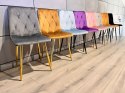 Krzesło tapicerowane BORGO VELVET DARK GREY GOLD II GATUNEK