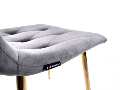 Krzesło tapicerowane BORGO VELVET DARK GREY GOLD II GATUNEK