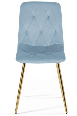 Krzesło tapicerowane BORGO VELVET LIGHT BLUE GOLD II GATUNEK