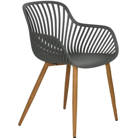 ZESTAW MEBLI BALKONOWYCH STÓŁ I 2 KRZESŁA SZARY