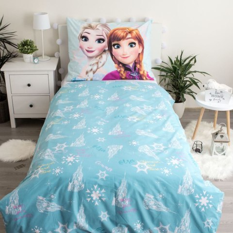 Pościel bawełna 140x200+1p70x90 Kraina Lodu niebieki