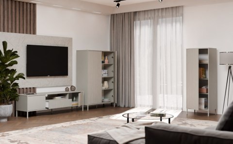 Witryna KAMARO 1DD SLIM KASZMIR Lamele Front Ryflowany