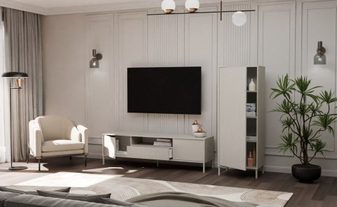 Witryna KAMARO 1DD SLIM KASZMIR Lamele Front Ryflowany