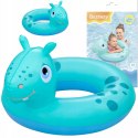 Kółko koło dmuchane do pływania 3-6 lat niebieski hipopotam Bestway 36464N