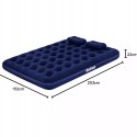 Materac dmuchany dwuosobowy pompka ręczna 2x poduszki Bestway 67374
