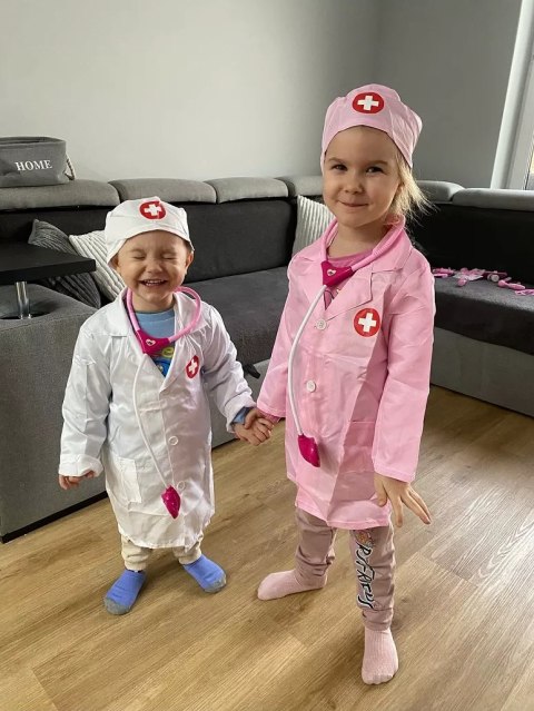 ZESTAW LEKARSKI BIAŁY AKCESORIA PRZEBRANIE KOSTIUM 218-7B