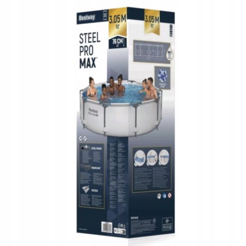 Basen stelażowy ogrodowy okrągły 305 x 76 cm Bestway 56406