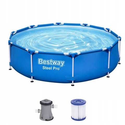 Basen stelażowy z pompą flirtującą ogrodowy okrągły Bestway 56679