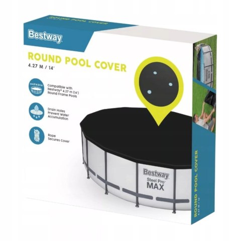 Przykrycie na basen ze stelażem o średnicy 427cm Bestway 58248
