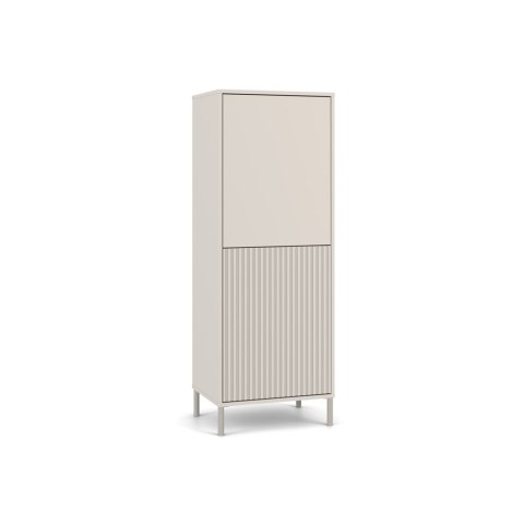 Witryna KAMARO 2DK SLIM/GŁADKI KASZMIR Lamele Front Ryflowany + Klasyczny