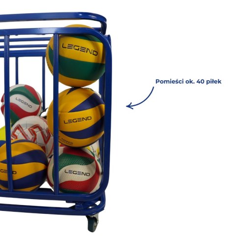 Wózek na piłki metalowy zamykany