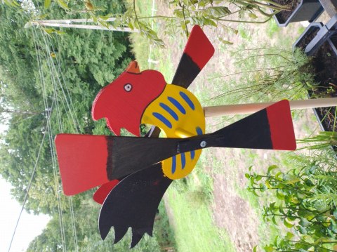 Wiatrak odstraszacz ogrodowy DUŻY 47 cm kogut