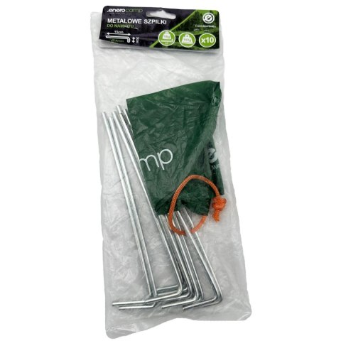 ŚLEDZIE SZPILKI DO NAMIOTU 18CM (15+3cm) KPL.10SZT METAL