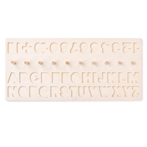 Tablica dydaktyczna z literami i cyframi + znaki