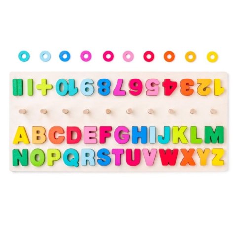 Tablica dydaktyczna z literami i cyframi + znaki