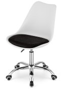 Krzesło obrotowe MONZA OFFICE WHITE + BLACK FABRIC II