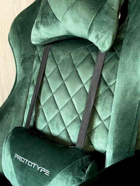 Fotel obrotowy gamingowy HERO POKER PRO DARK GREEN ALCANTARA