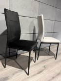 Krzesło tapicerowane Zestaw 4 VALVA DUO BLACK VELVET