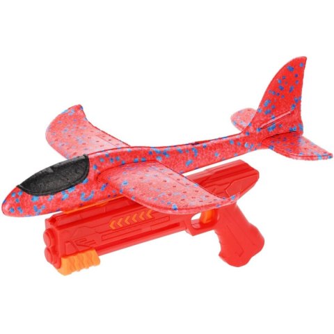 SAMOLOT STYROPIANOWY Z WYRZUTNIĄ 43CM CZERWONY