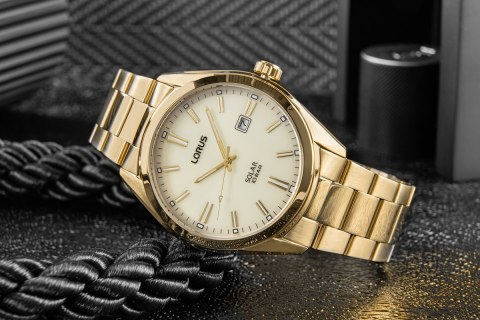 Zegarek Męski LORUS Solar Gold RX338AX9 + BOX