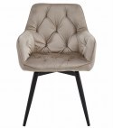 Krzesło JORK360 - ciemny beż aksamit / nogi czarne x 1