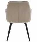 Krzesło JORK360 - ciemny beż aksamit / nogi czarne x 1