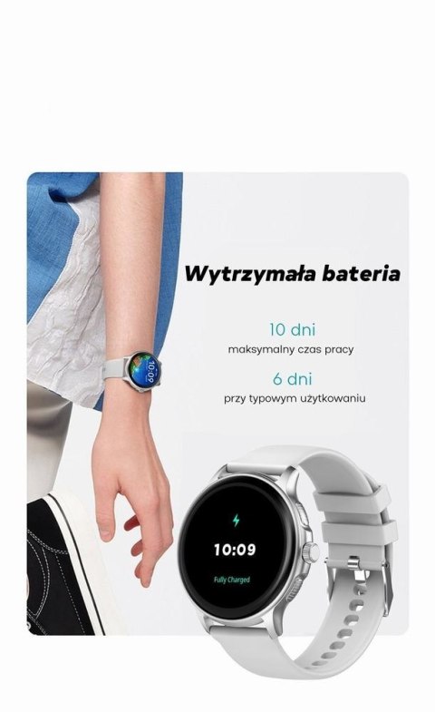 Smartwatch Damski GRAVITY GT12-3 Różowy Pasek Silikonowy + Bransoleta Różowe Złoto