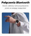 Smartwatch Damski GRAVITY GT12-6 Fioletowy Pasek Silikonowy + Srebrna Bransoleta