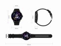 Smartwatch Damski GRAVITY GT12-6 Fioletowy Pasek Silikonowy + Srebrna Bransoleta