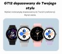 Smartwatch Damski GRAVITY GT12-7 Czarny Pasek Silikonowy + Srebrna Bransoleta