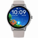 Smartwatch Damski GRAVITY GT12-8 Biały Pasek Silikonowy + Srebrna Bransoleta